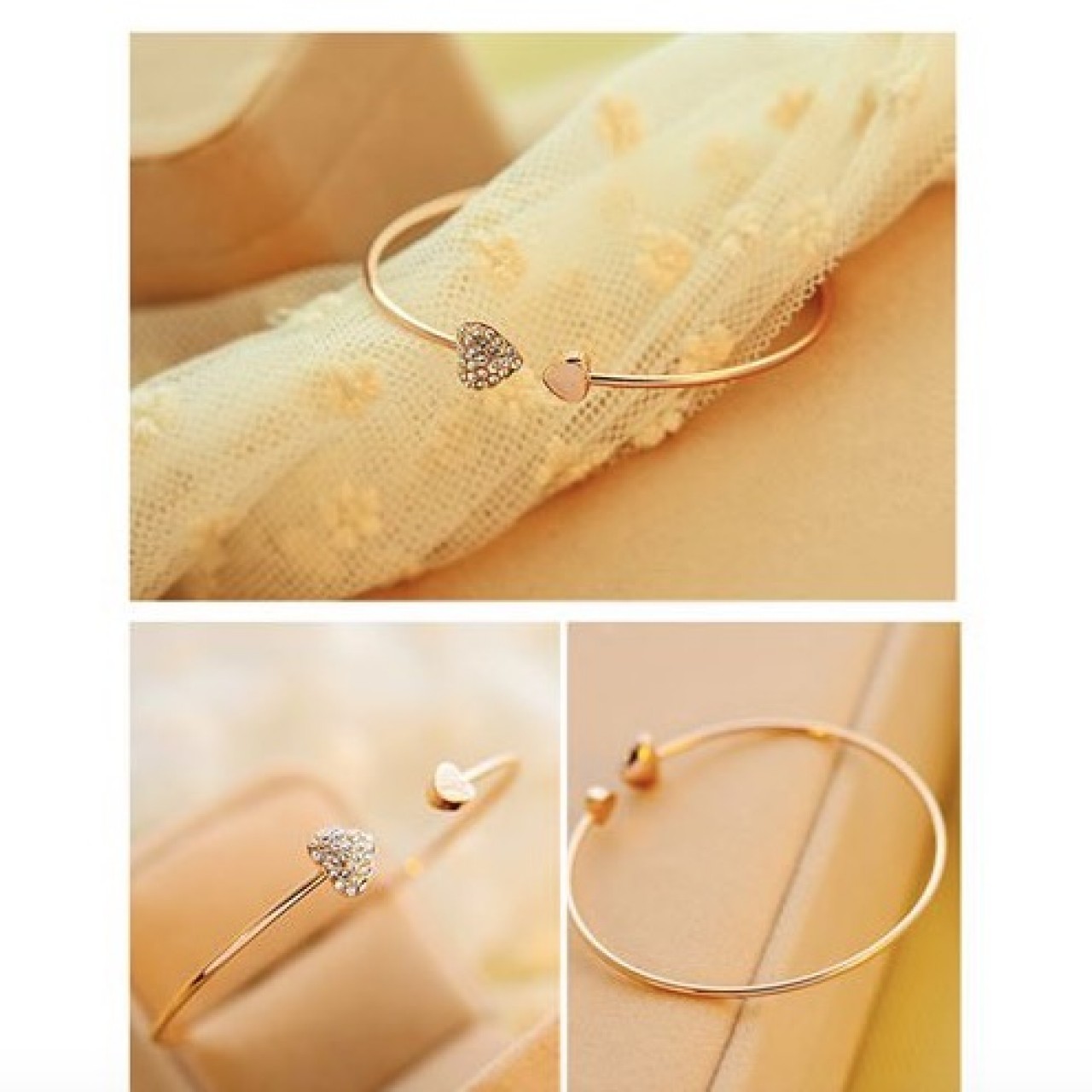 Heart Bow Bangle For Girls