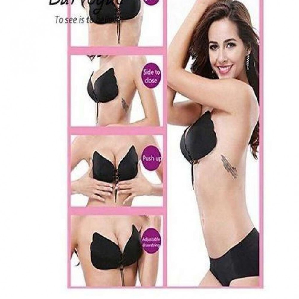 Multicolour Plastic Invisible Strapless Bra For Women - 2 Pcs