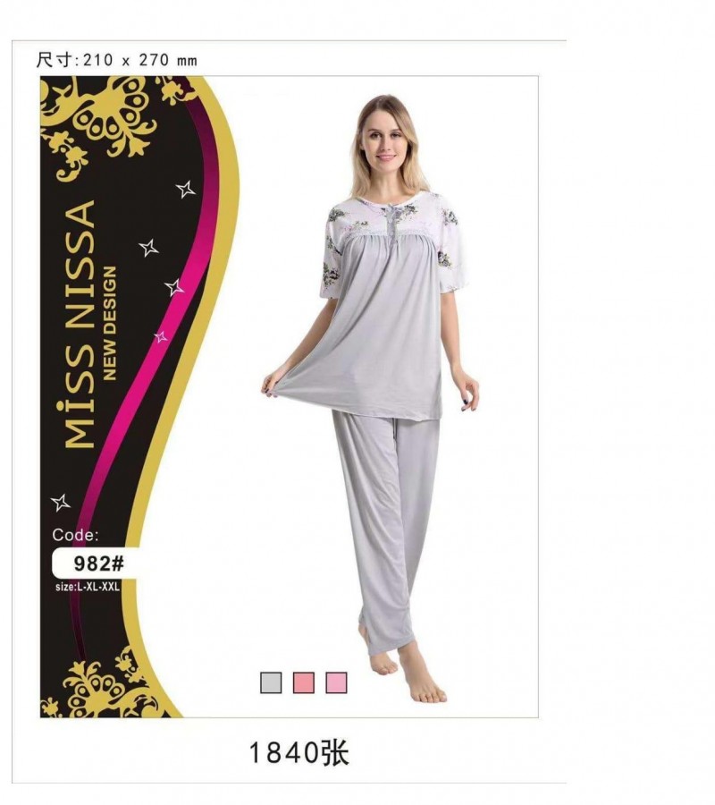 Nighty New Western Style Pajama Suit Ladies Night Suit And Casual Dress