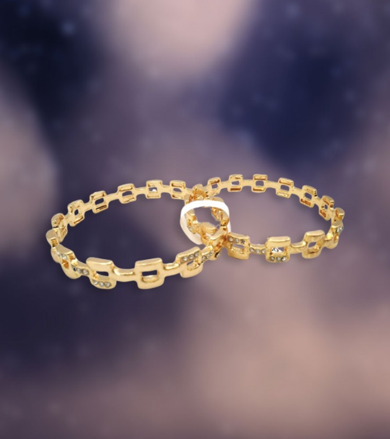 Set of 2 Brick Style Bangles