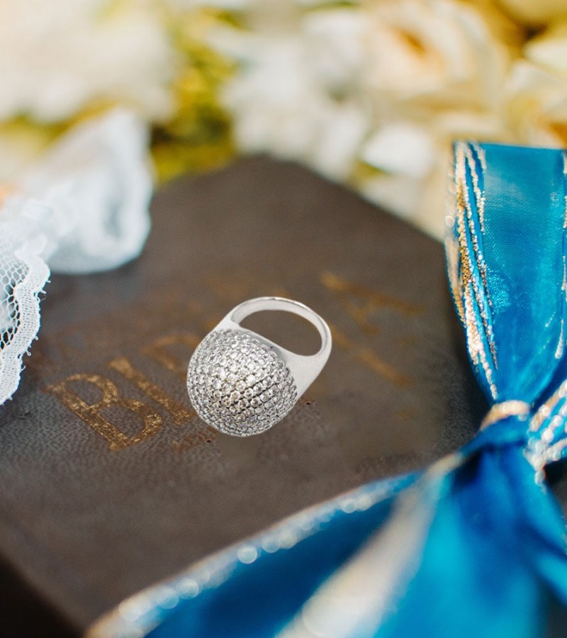 Silver Oval Shape Ring (Big)