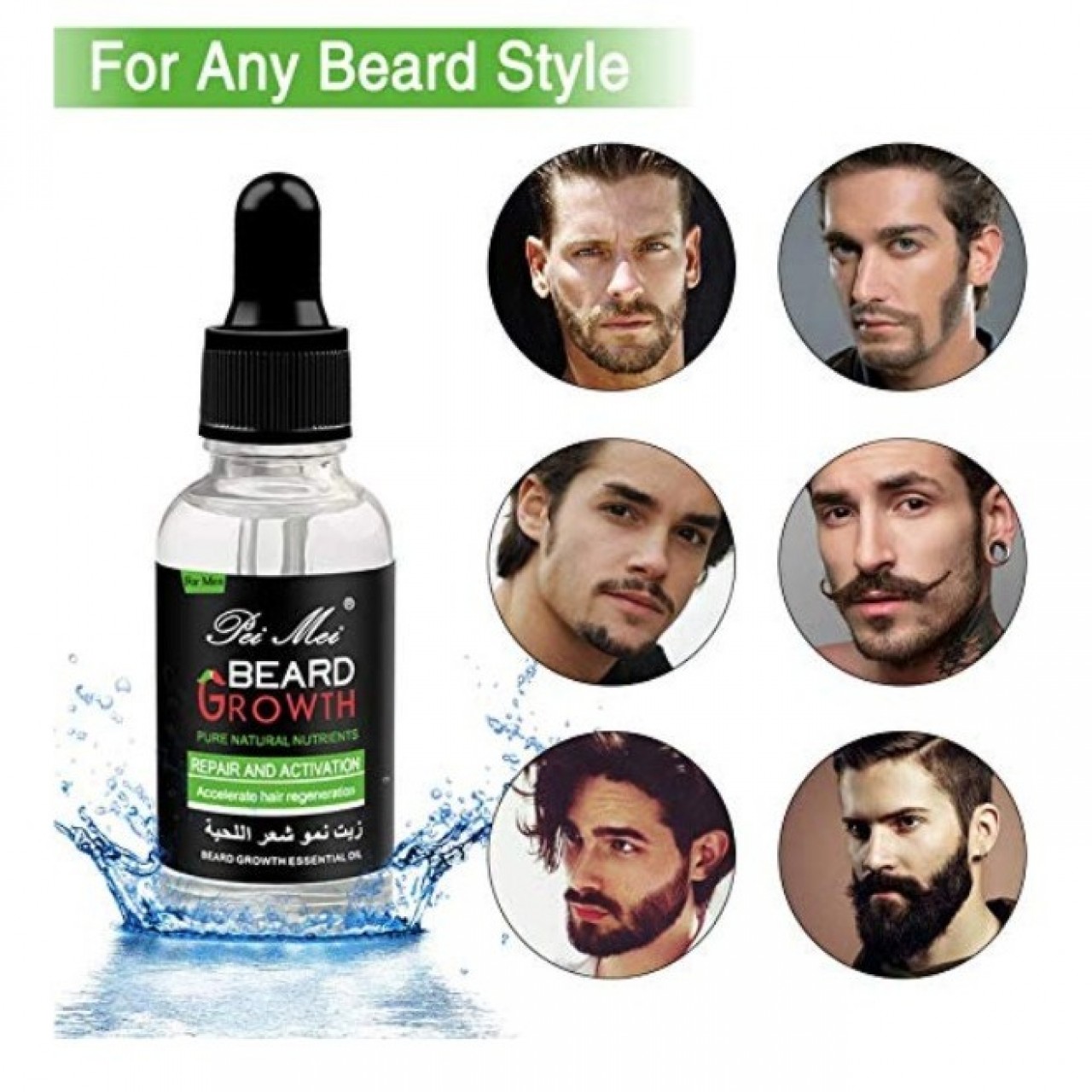 Natural Beard Oil For Mustache Growth & Hair Loss Treatment - Sale ...