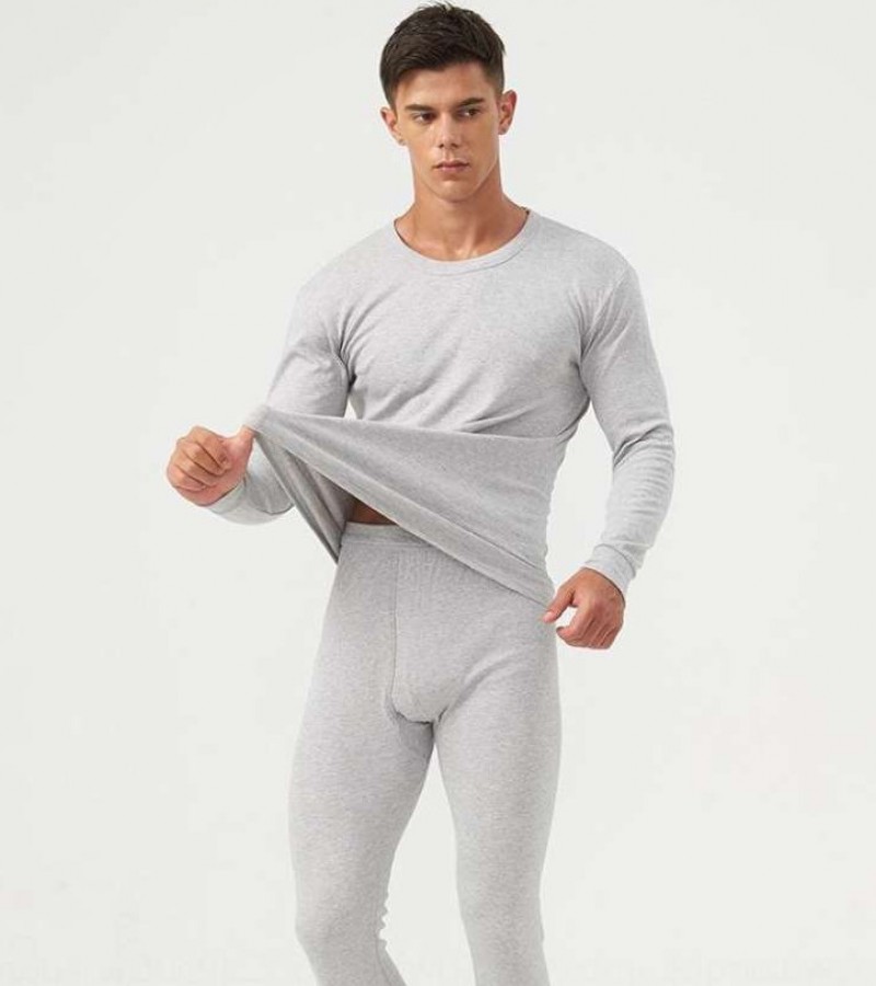 New 2pcs Men Thermal Set for Men Winter Innerwear Top Pajama Suit Set of Thermal Wear for Men!