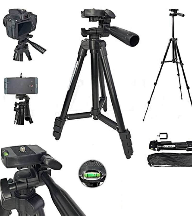 New 3120 Tripod Stand For DSLR CAMERAS-SMARTPHONES-ANDROID-Tripod Stand For YouTuber and TikToker