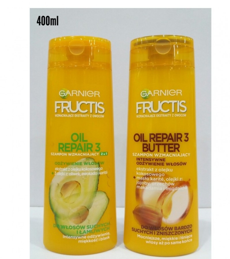Garnier Fructis Oil Repair Straightening Shampoo, 370ml