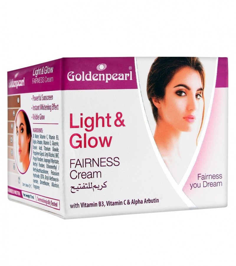 Golden Peal Light & Glow Fairness Cream, With Vitamin B3 + C, 70ml
