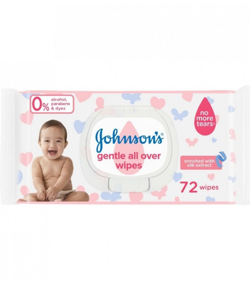 Johnsons Baby Gentle All Over 72 Wipes