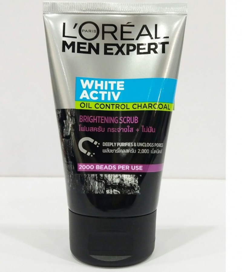 loreal men expert white active oil control charcoal0100 ml