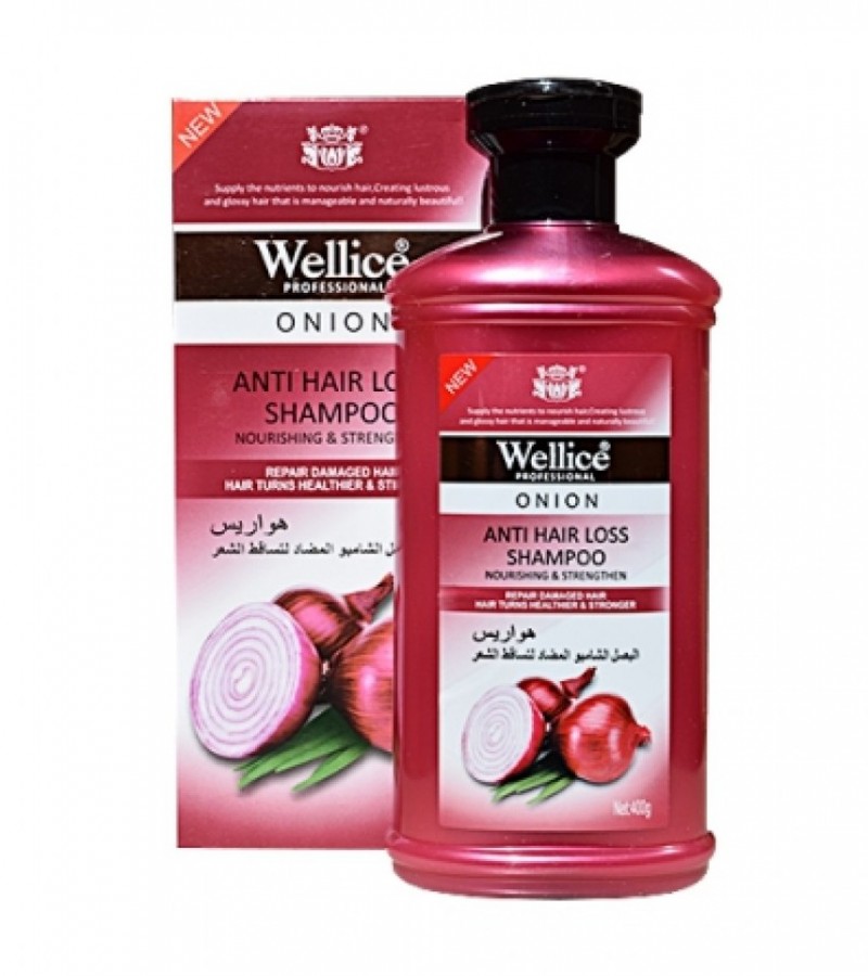 Wellice Onion Anti Hair Loss Shampoo All Warient Available 400ml