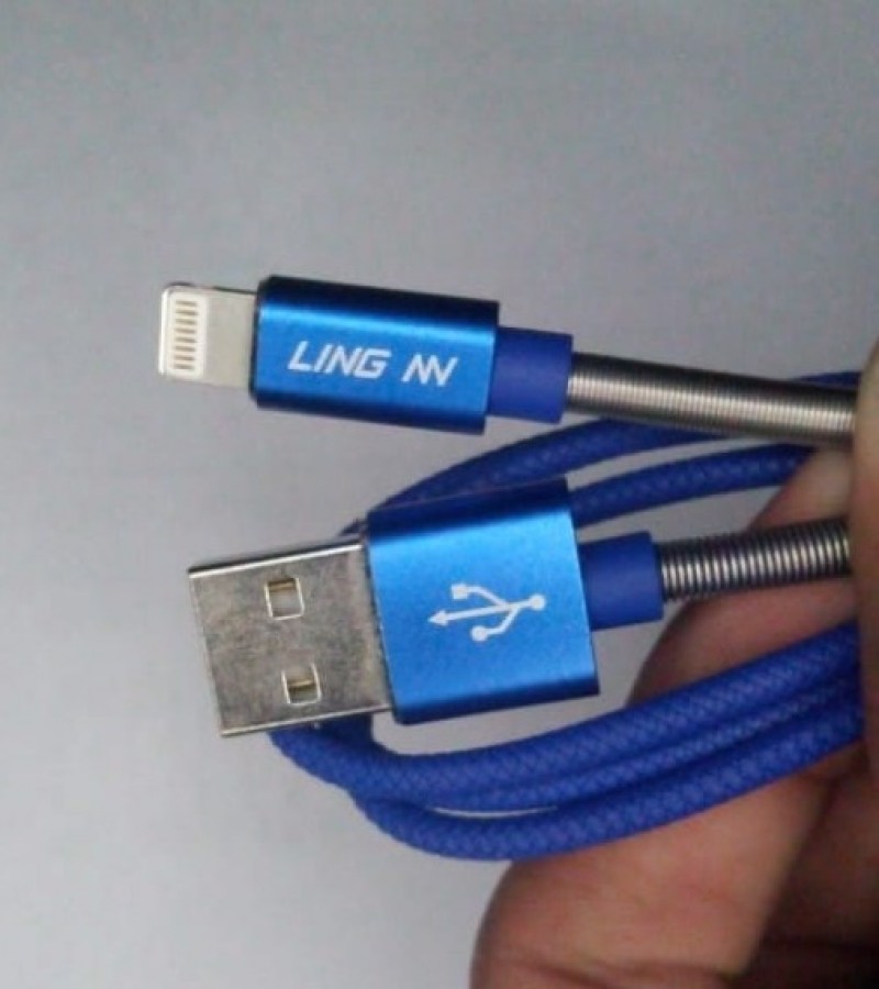 New iPhone Metal High Quality Fast Charging Data Cable (BLUE)