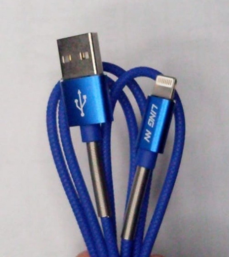 New iPhone Metal High Quality Fast Charging Data Cable (BLUE)