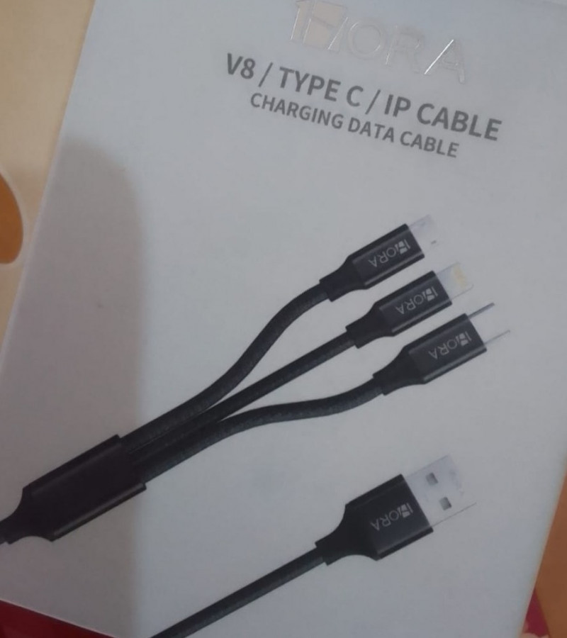 1HORA V8 3 –in-1 cable iphone, Type-C