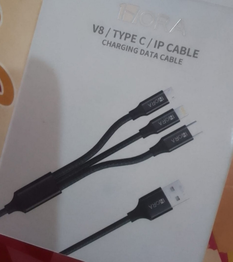 1HORA V8 3 –in-1 cable iphone, Type-C