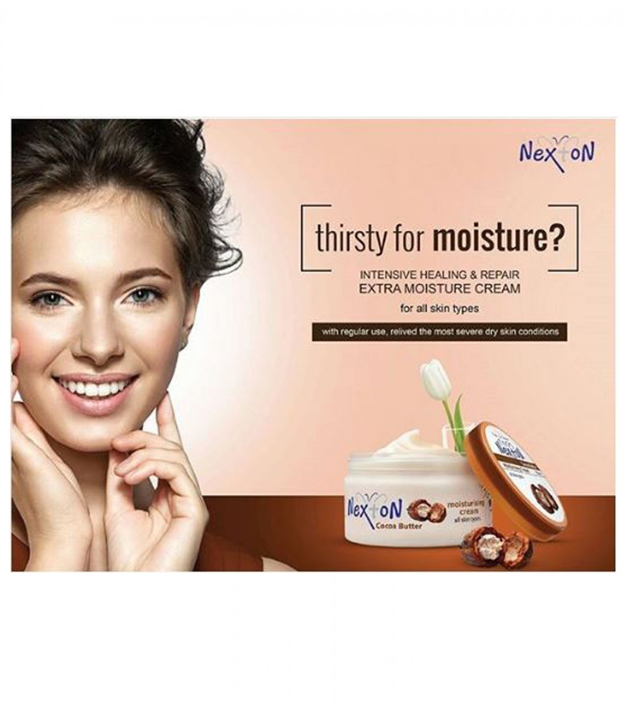 Nexton Cocoa Butter (Face & Body) Moisturizing Cream - 125 ml