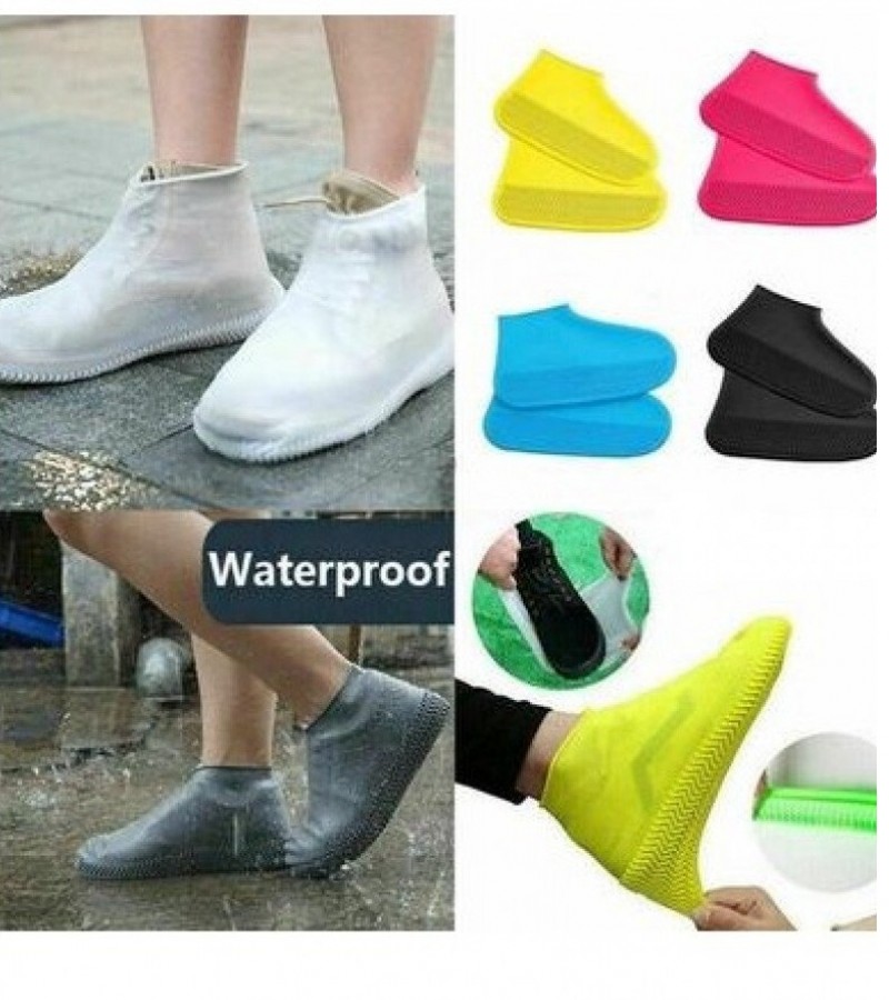 Non-Slip Silicone Rain Boot Shoe Cover Waterproof Reusable Foldable Overshoes Medium size 35 to 40