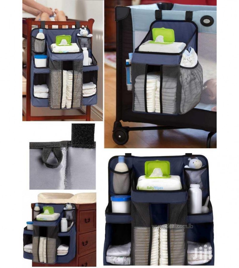 Nursery Organizer and Baby Diaper Caddy Hanging Diaper Organization Storage for Baby - Blue