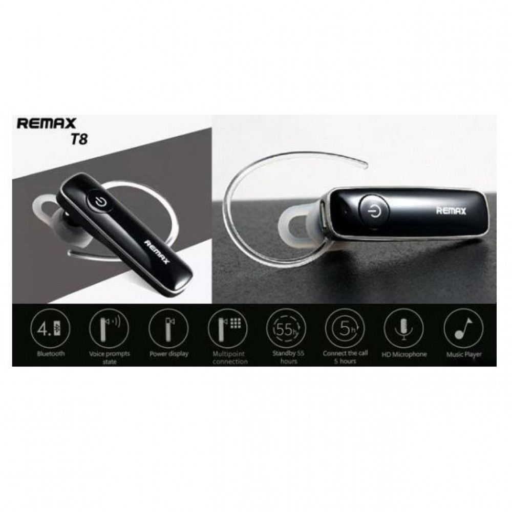 Remax Bluetooth Wireless Earphone (RB-T8) – Waterproof – Noise Cancellation