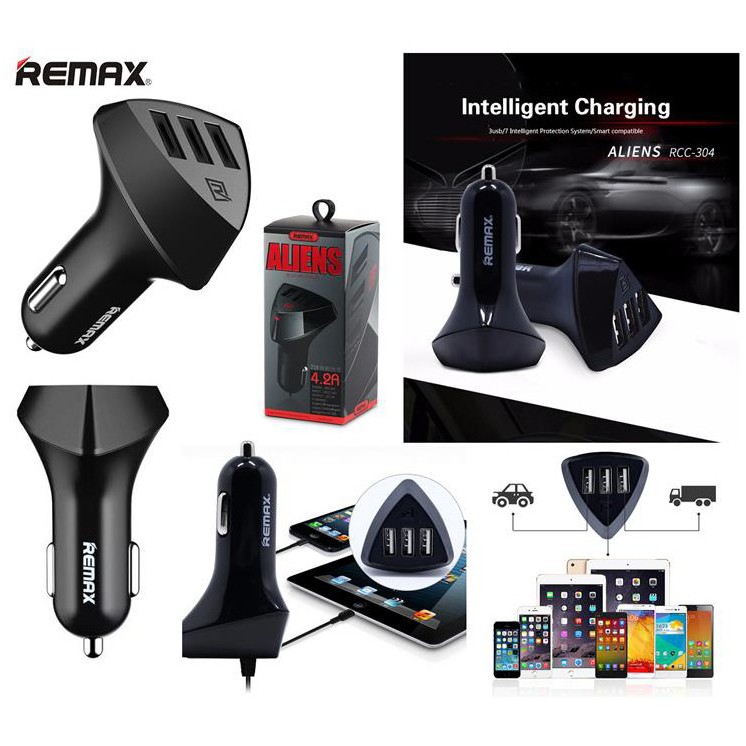 3 Port USB Car Charger RCC 304