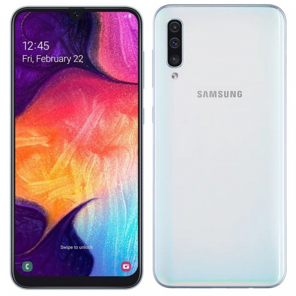 Samsung A50 2019 A505 – 128GB Memory – Triple 25 + 8 + 5 Back & 25 MP Front Camera  – 4GB