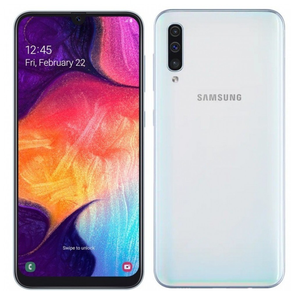 Samsung A50 2019 A505 – 128GB Memory – Triple 25 + 8 + 5 Back & 25 MP Front Camera  – 4GB