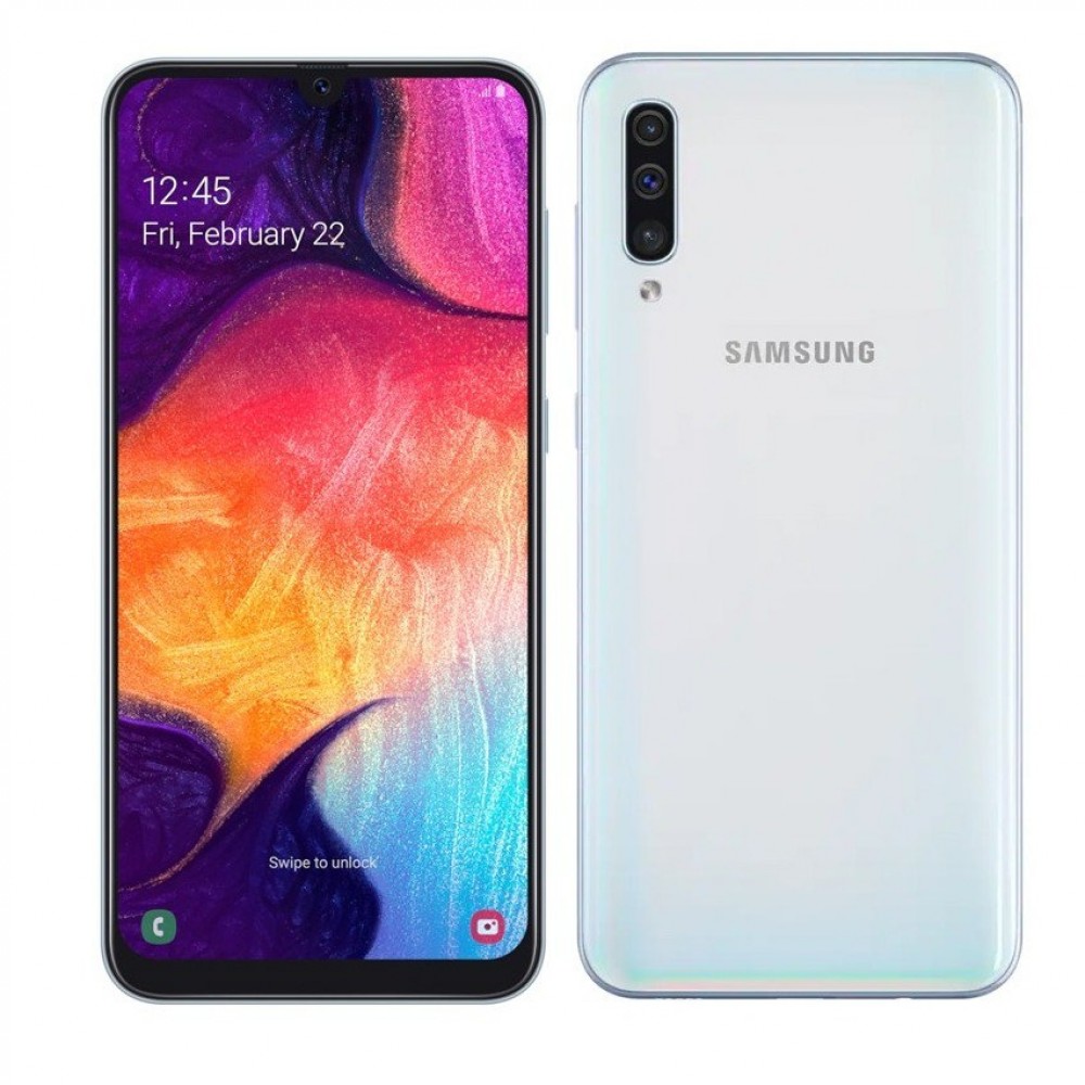 Samsung A50 2019 A505 – 128GB Memory – Triple 25 + 8 + 5 Back & 25 MP Front Camera  – 4GB