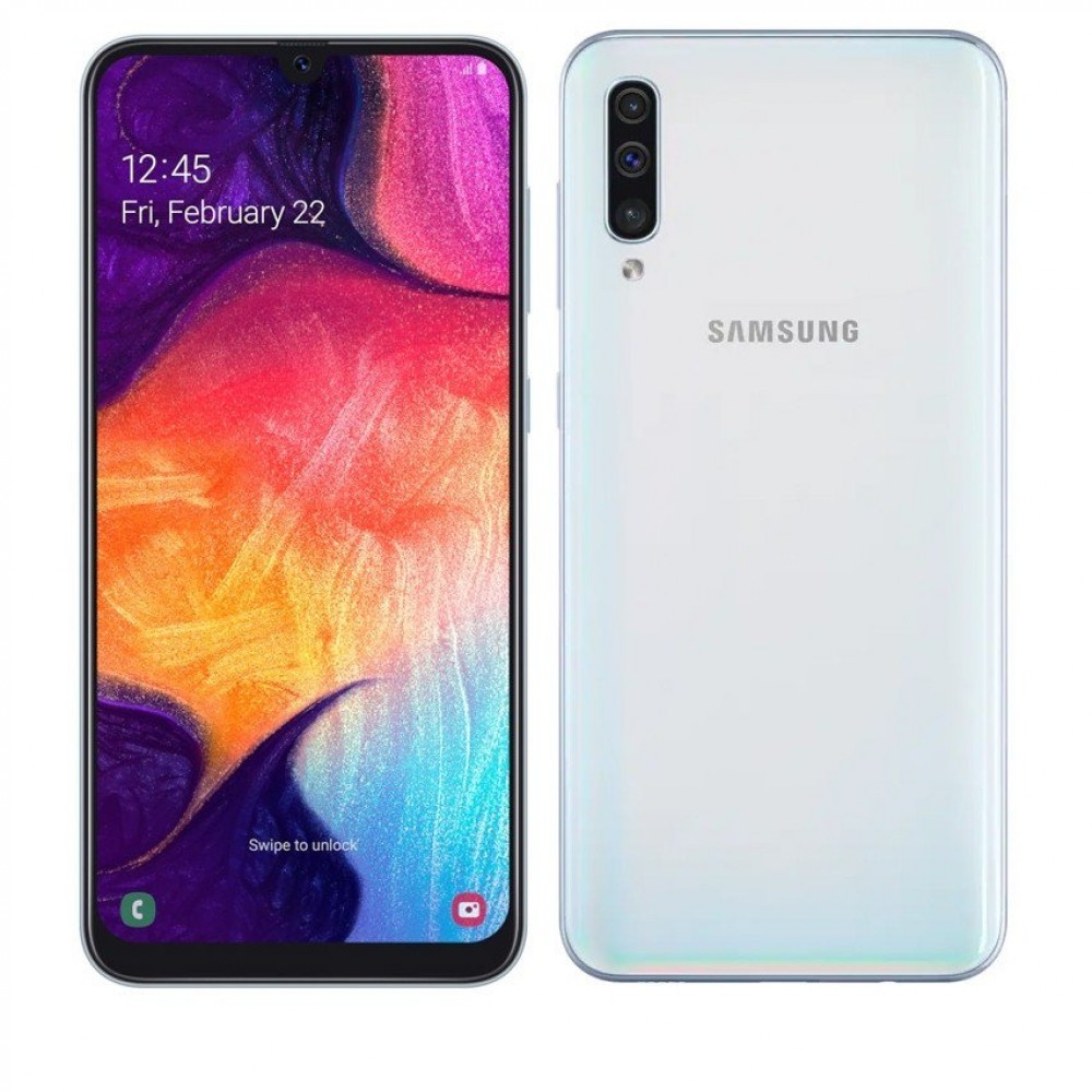 Samsung A50 2019 A505 – 128GB Memory – Triple 25 + 8 + 5 Back & 25 MP Front Camera  – 4GB