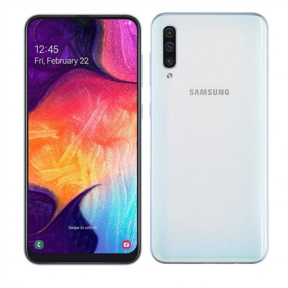 Samsung A50 2019 A505 – 128GB Memory – Triple 25 + 8 + 5 Back & 25 MP Front Camera  – 4GB