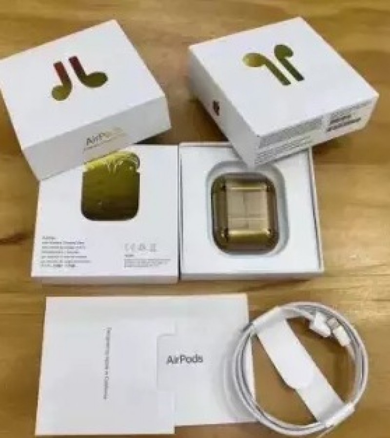Airpods Gen2 Metallic Gold A+ High Quality Wireless Air Pods with Sensor Controls