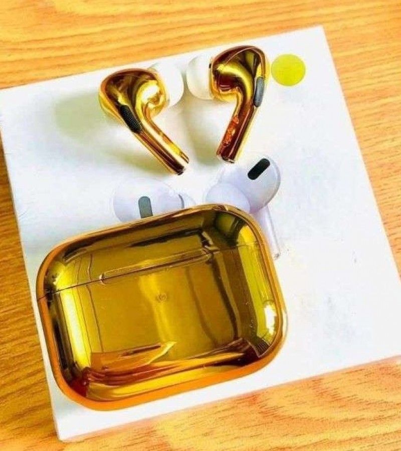Airpods Pro Metallic Gold A+ High Quality Wireless Air Pods with Sensor Controls