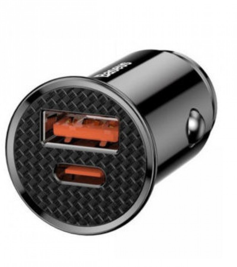 Baseus Circular Plastic A + C 30W PPS Car Charger Black (CCALL-YS01)