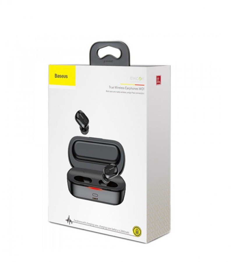 Baseus W01 TWS Bluetooth 5.0 True Wireless Earphone Headphone Mini Cordless Earbuds With Mic Headset