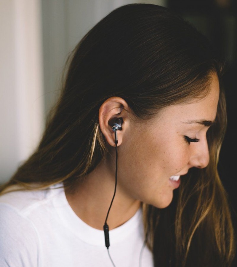 Black Hands Free Stereo Soft Earbuds