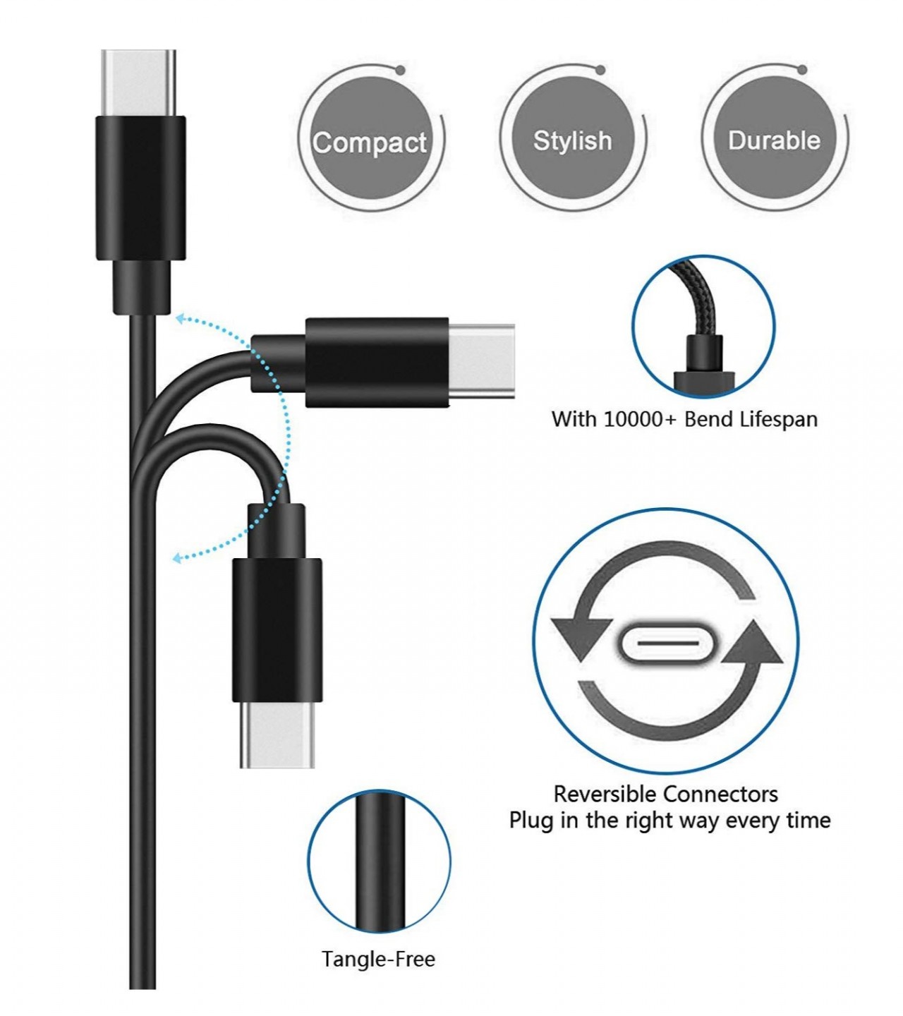 C Cable For Charging and Data