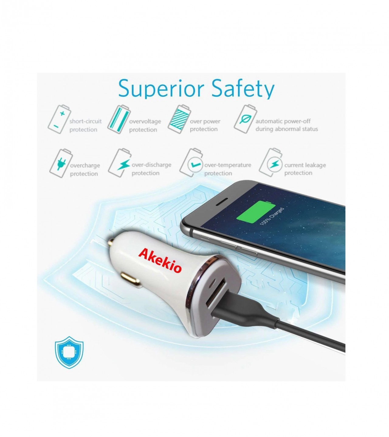 "Fast Car Charger 2.4A HF188