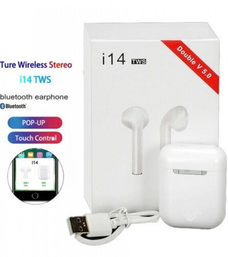 High Quality i14 TWS Earphone Earbubs Airpods Earpods