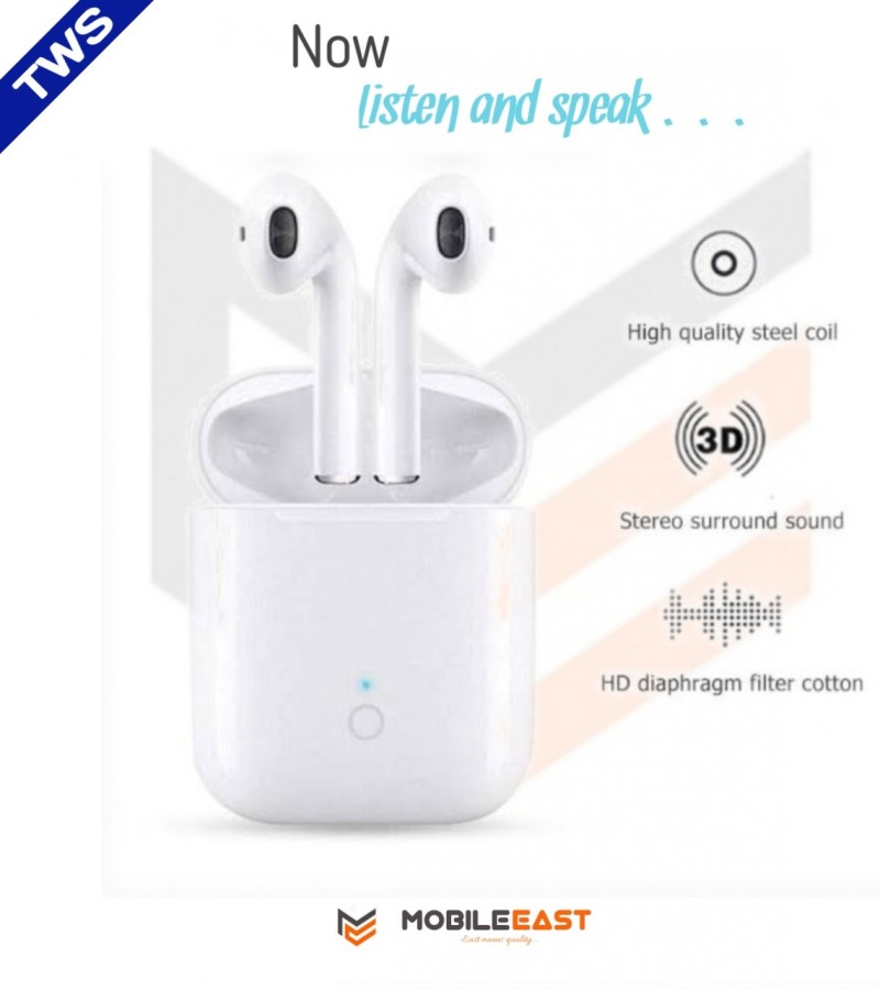 i12 TWS Bluetooth 5.0 AirPod Style Earphones touch Control