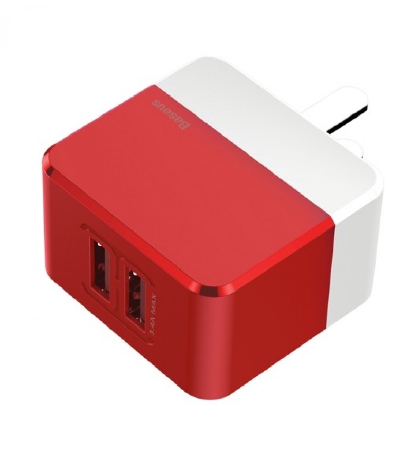 Mini Square Dual-U Charger Dual output (Max 3.4A)