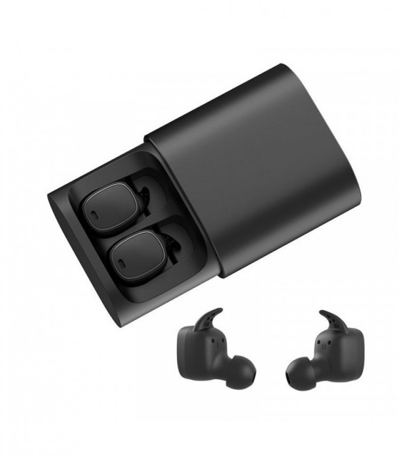 QCY T1 Pro TWS True Bluetooth 5.0 HiFi Stereo Dual Mic Earphone With Charging Box - Black