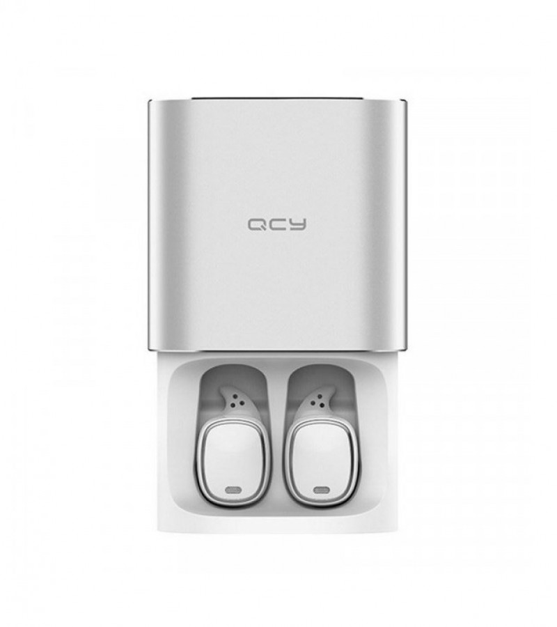 QCY T1 Pro TWS True Bluetooth 5.0 HiFi Stereo Dual Mic Earphone With Charging Box - White