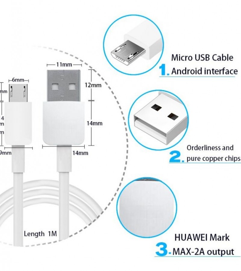 Qualcomm 1 Meter QC 3.0 Micro USB Fast Charging Cable + Data Cable / Sync Cable