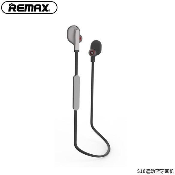 Remax S18 Bluetooth Wireless Sports Earphones - Black