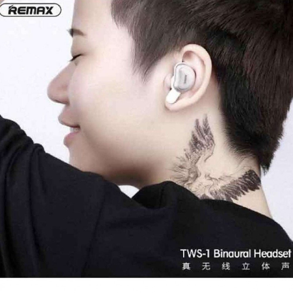 Remax TWS-1 New Bluetooth Earphone Wireless 3D Stereo Earphones Mini Stereo Headset with Charging
