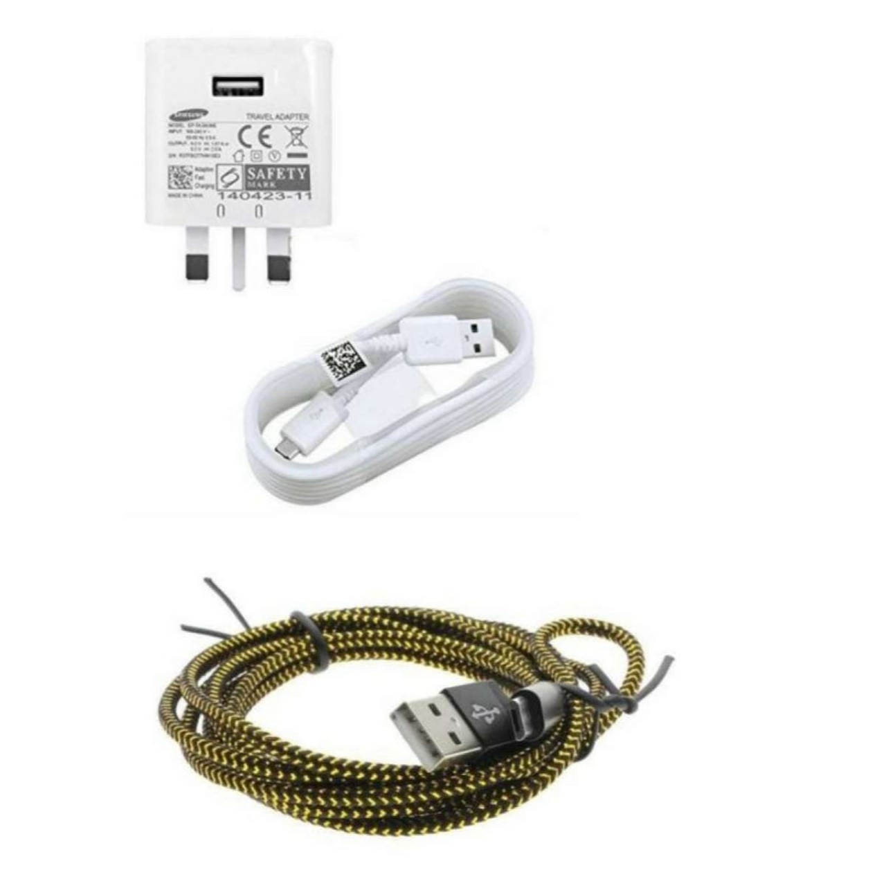 Samsung Fast Charger Travel Adapter with USB Data Cable for Samsung & Extra Copper Cable