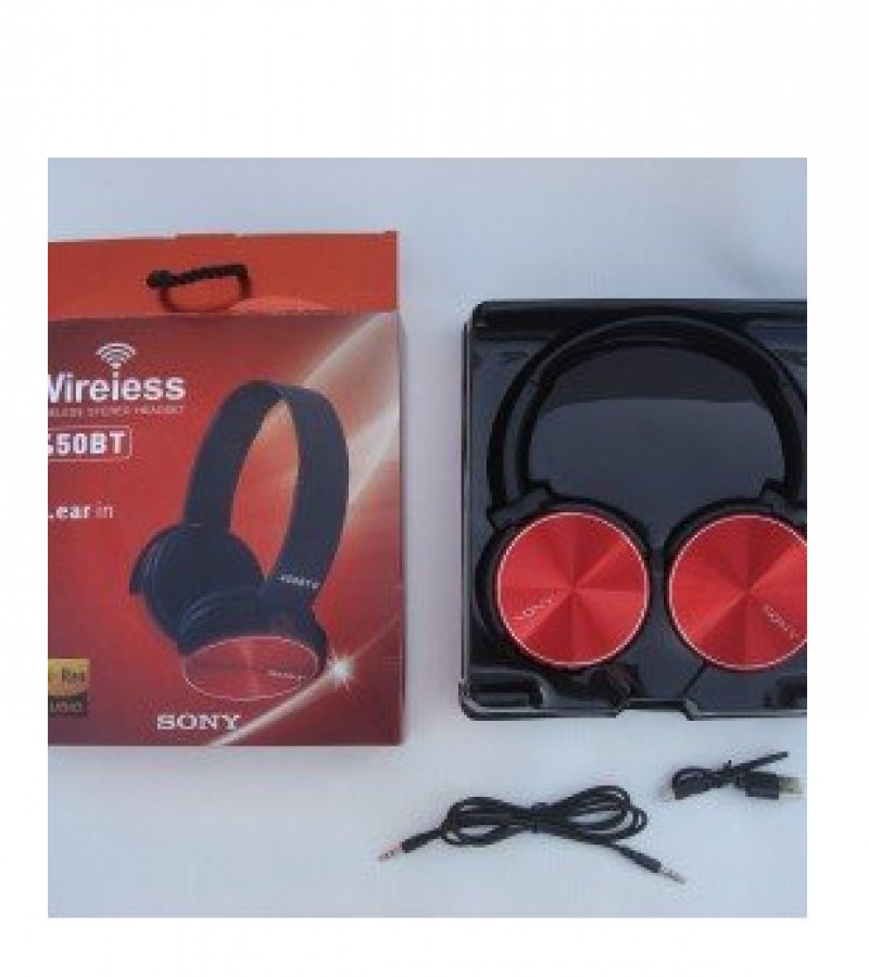 Sony 450BT On-Ear EXTRA BASS wireless Headphones - Red