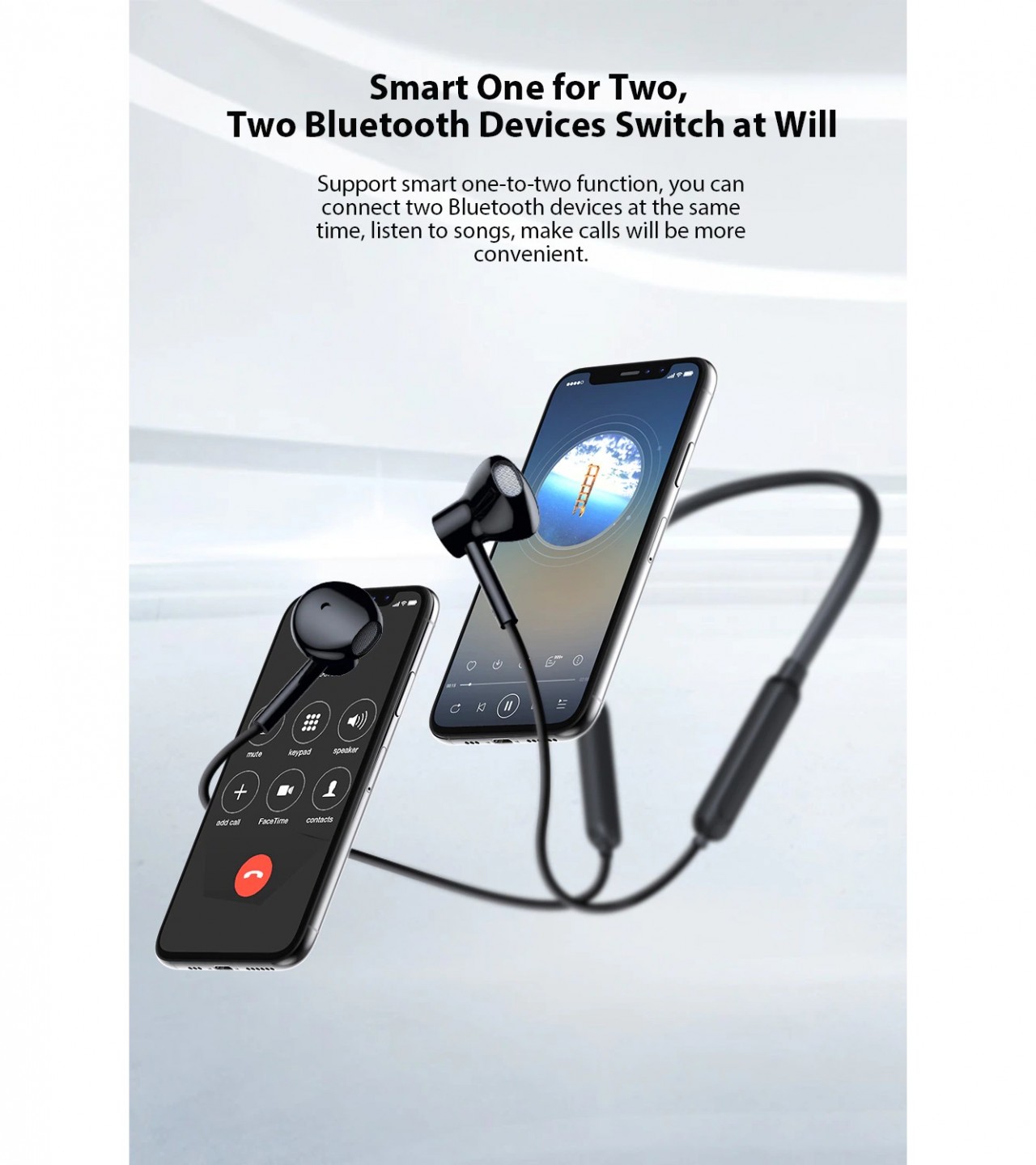 V38 Sports Wireless Bluetooth Neckband - V38 Neckband Headphones with 20 hours Battery Backup