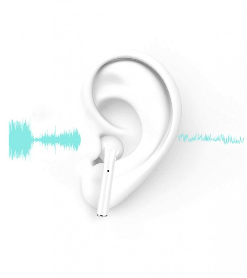 White Wireless Earbuds   BHS214