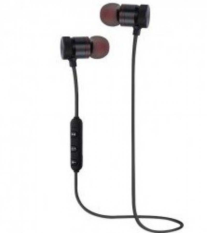 Xt6 Magnetic Sweatproof Sports Wireless Bluetooth V4.1 Black