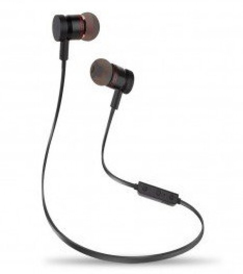 Xt6 Magnetic Sweatproof Sports Wireless Bluetooth V4.1 Black