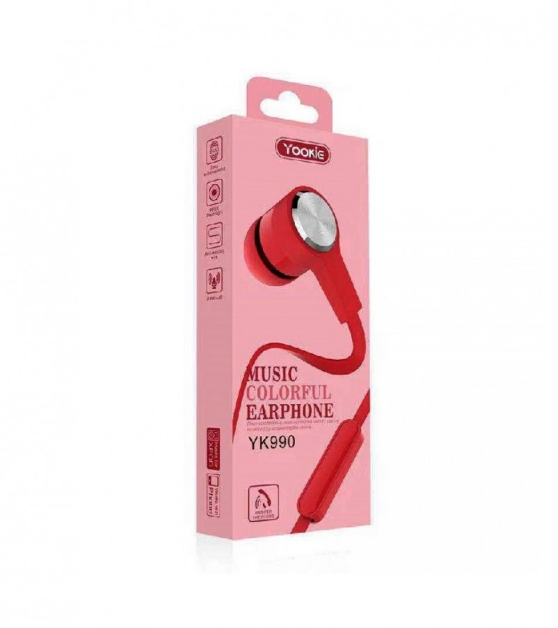 YOOKIE MUSIC COLORFUL EARPHONE YK990  HF165