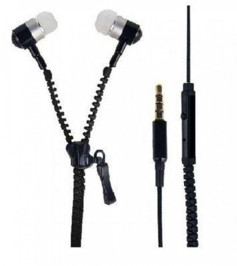 Zipper Style Handsfree - Black